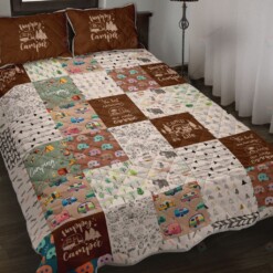 Camping Happy Camper Quilt Bedding Set