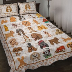 I Love Cocker Spaniel Quilt Bedding Set