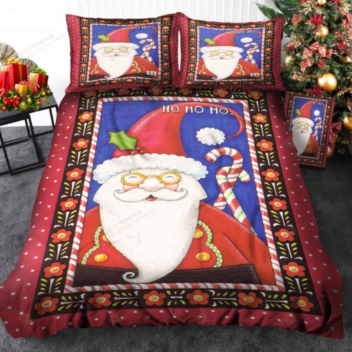 Santa Claus Merry Christmas Bedding Set Bed Sheets Spread Comforter Duvet Cover Bedding Sets