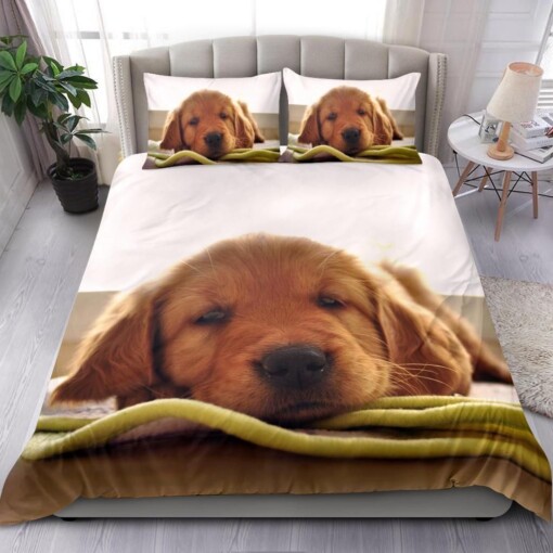 Golden Retriever Bedding Set Bed Sheets Spread Comforter Duvet Cover Bedding Sets