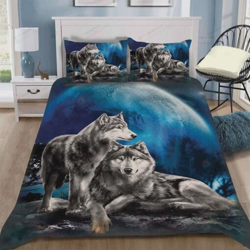 Wolf Bedding Set Gift For Couple (Duvet Cover & Pillow Cases)