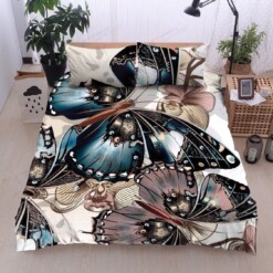 Butterfly Cotton Bed Sheets Spread Comforter Duvet Cover Bedding Sets