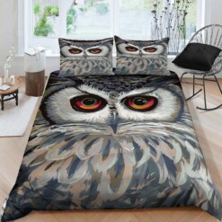 Owl Cotton Bed Sheets Spread Comforter Duvet Cover Bedding Sets