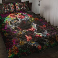 Skull Quilt Bed Sheets Spread Duvet Cover Bedding Sets