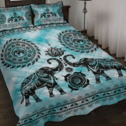 Elephant Mandala Quilt Bedding Set
