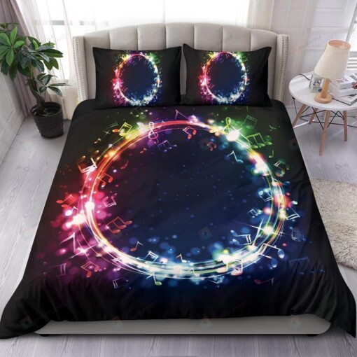 Colorful Musical Notes Duvet Cover Bedding Set