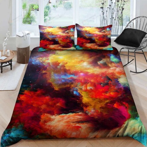 Colorful Cotton Bed Sheets Spread Comforter Duvet Cover Bedding Sets