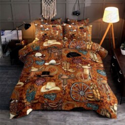 Cowboy Bedding Set Bed Sheets Spread Comforter Duvet Cover Bedding Sets