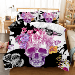 Sugar Skull Bedding Set Bed Sheets Spread Comforter Duvet Cover Bedding Sets