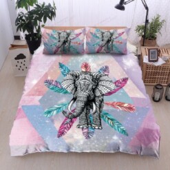 Elephant Cotton Bed Sheets Spread Comforter Duvet Cover Bedding Sets