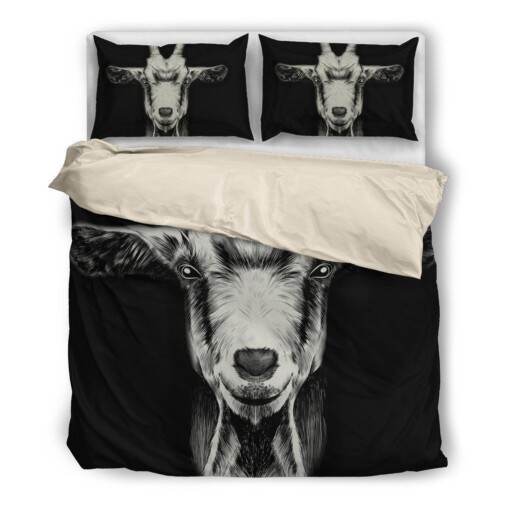 Goat Cotton Bed Sheets Spread Comforter Duvet Cover Bedding Sets