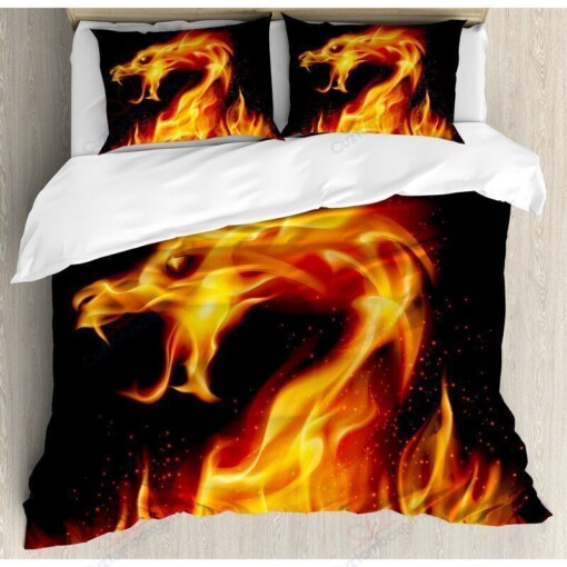 Fire Dragon Bed Sheets Spread Comforter Duvet Cover Bedding Sets