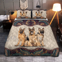 German Shepherd Abstract Mandala Quilt Bedding Set