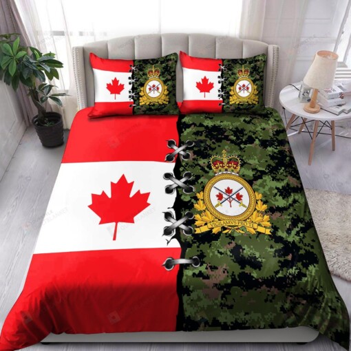 Canadian Army Veteran Bedding Set Cotton Bed Sheets Spread Comforter Duvet Cover Bedding Sets