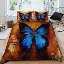 Butterfly Cotton Bed Sheets Spread Comforter Duvet Cover Bedding Sets