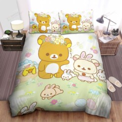 Rilakkuma & Bunnies Bed Sheets Spread Comforter Duvet Cover Bedding Sets