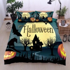 Halloween Cotton Bed Sheets Spread Comforter Duvet Cover Bedding Sets