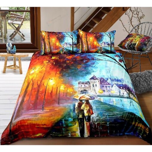 Street In the Evening Bedding Set Bed Sheets Spread Comforter Duvet Cover Bedding Sets