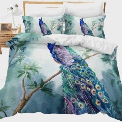 Peacock Bed Sheets Spread Comforter Duvet Cover Bedding Sets