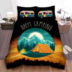 Camping Happy Campers Quilt Bedding Set