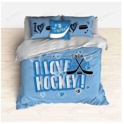 Hockey Cotton Bed Sheets Spread Comforter Duvet Cover Bedding Sets