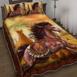 Native Horse Quilt Bedding Set