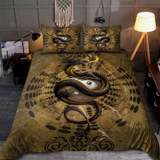 Dragon Yin Yang Duvet Cover Bedding Set