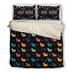 Westie Cotton Bed Sheets Spread Comforter Duvet Cover Bedding Sets