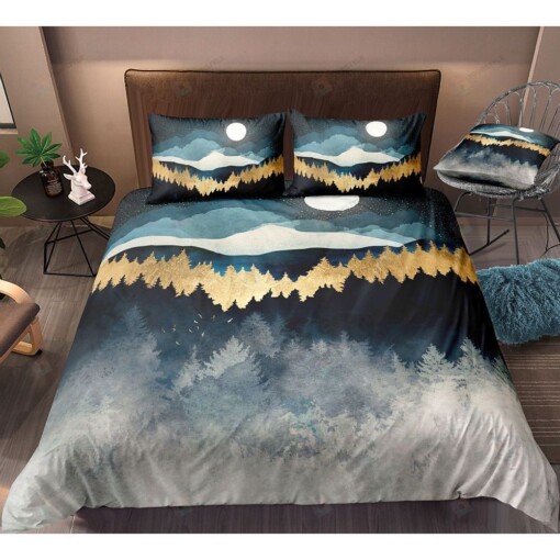 Mountain Landscape Bedding Set Cotton Bed Sheets Spread Comforter Duvet Cover Bedding Sets