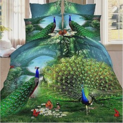 Beautiful Peacocks Bedding Set Bed Sheets Spread Comforter Duvet Cover Bedding Sets