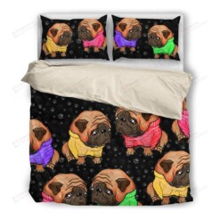 Pug Cotton Bed Sheets Spread Comforter Duvet Cover Bedding Sets