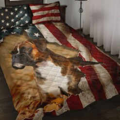 Boxer USA Quilt Bedding Set