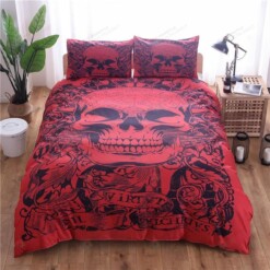 Laughing Red Skull Bedding Set (Duvet Cover & Pillow Cases)