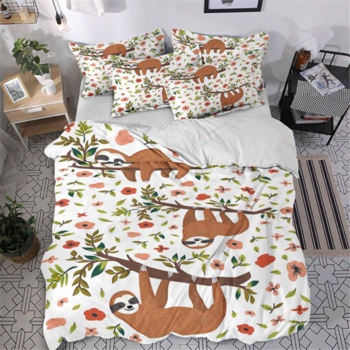 Sloth Cotton Duvet Cover Bedding Sets