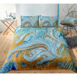 Marble Pattern Bedding Set Bed Sheets Spread Comforter Duvet Cover Bedding Sets