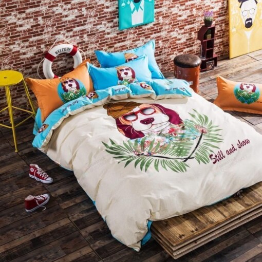 Labrador Cotton Bed Sheets Spread Comforter Duvet Cover Bedding Sets