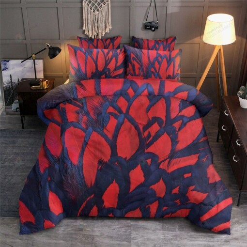 Feathers Cotton Bed Sheets Spread Comforter Duvet Cover Bedding Sets