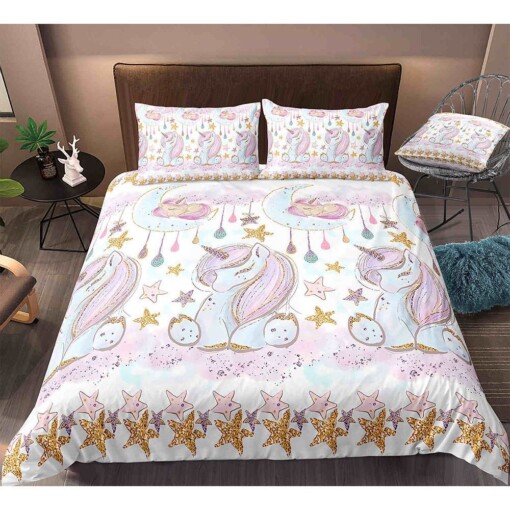 Cartoon Unicorn Bedding Set Cotton Bed Sheets Spread Comforter Duvet Cover Bedding Sets