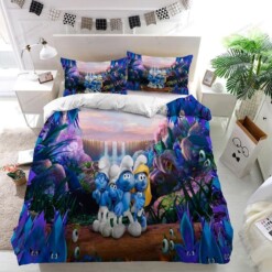 Smurfs Characters Custom Bedding Set Duvet Cover