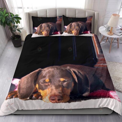 Dachshund Sleeping Bedding Set Bed Sheets Spread Comforter Duvet Cover Bedding Sets