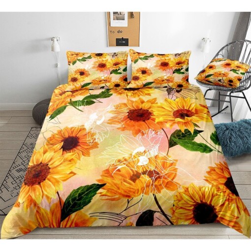 Sunflowers Bed Sheets Duvet Cover Bedding Set