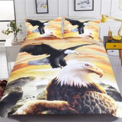 Eagles Cotton Bed Sheets Spread Comforter Duvet Cover Bedding Sets