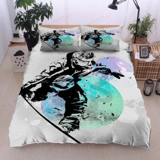 Snowboarding Cotton Bed Sheets Spread Comforter Duvet Cover Bedding Sets