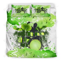 Green Drum Bedding Set Cotton Bed Sheets Spread Comforter Duvet Cover Bedding Sets