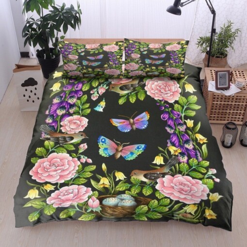 Flower Cotton Bed Sheets Spread Comforter Duvet Cover Bedding Sets