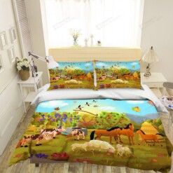 Farm Animals Bedding Set Bed Sheets Spread Comforter Duvet Cover Bedding Sets