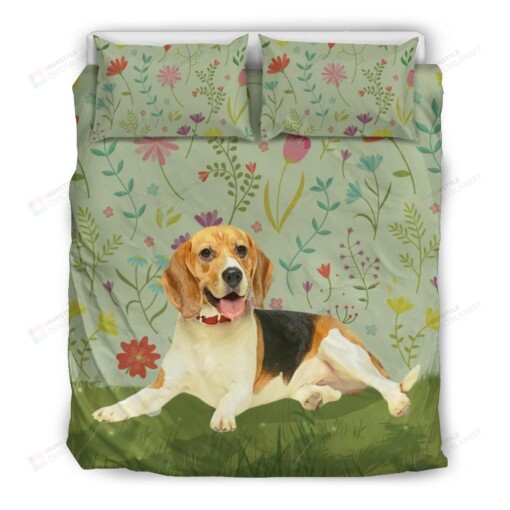 Beagle Lying Art Bed Sheets Spread Duvet Cover Bedding Sets