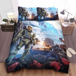 Halo Infinite Bed Sheets Spread Comforter Duvet Cover Bedding Sets