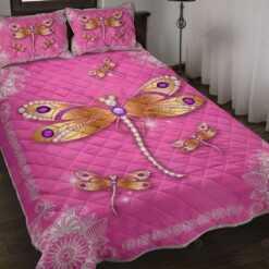 Dragonfly Pearl Quilt Bedding Set