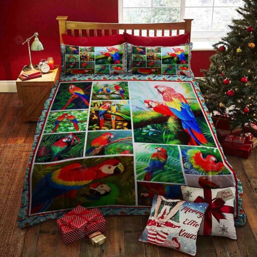 Parrot Cotton Bed Sheets Spread Comforter Duvet Cover Bedding Sets